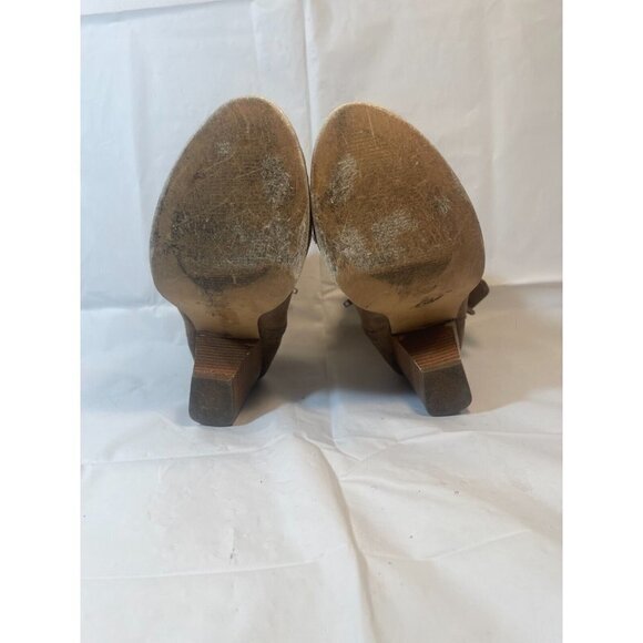 CHARLOTTE Russe Khaki Women's Ankle Faux Suede Boots Size 9 Side Zipper - Picture 5 of 14